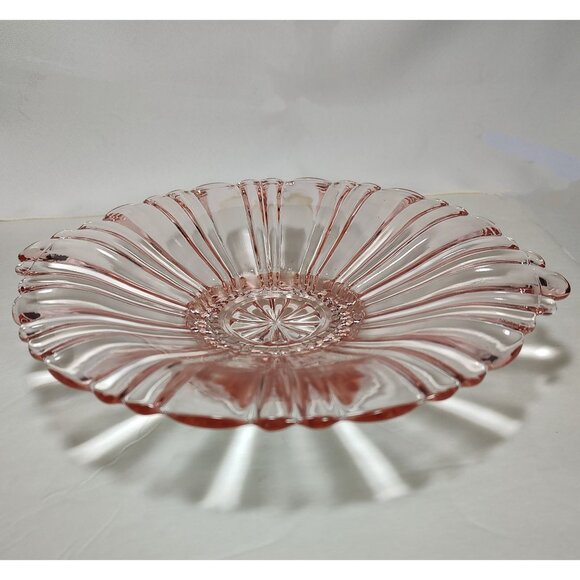 Pink Depression Glass Old Cafe Candy Dish Vintage, 1930's - Picture 2 of 6